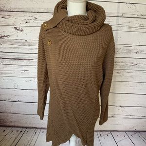 Long Brown Sweater size Medium M 100% Acrylic